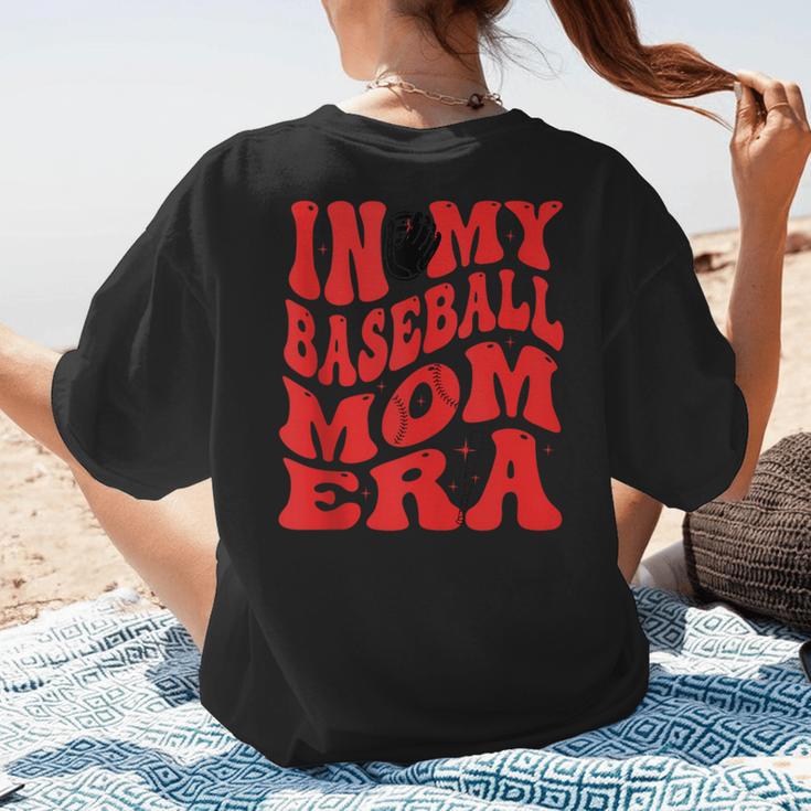 In My Baseball Mom Era Red Women's T-Shirt Back Print
