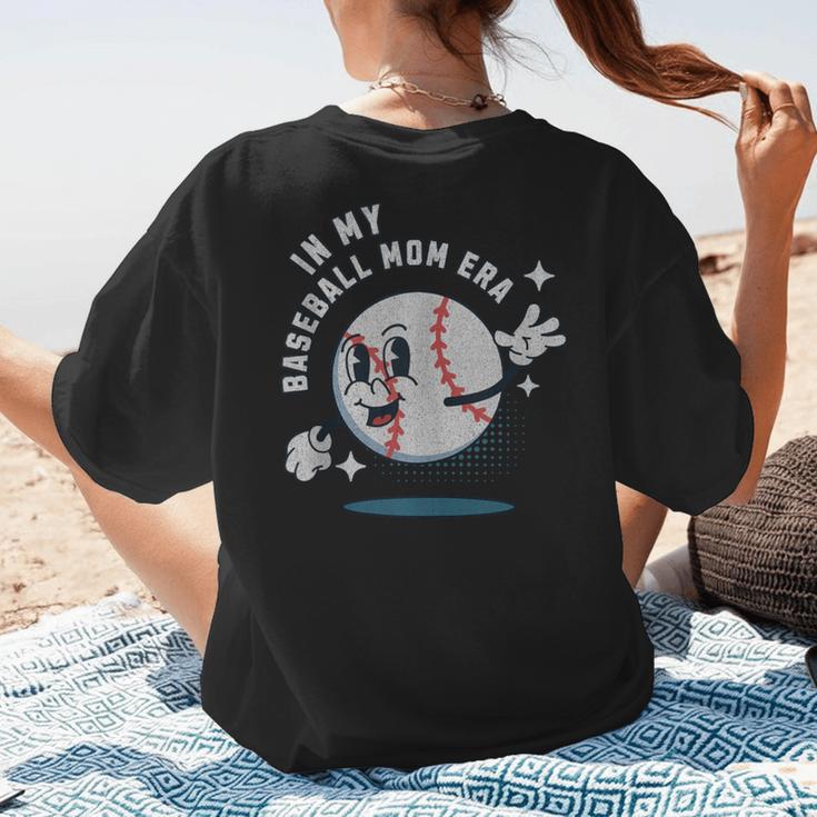 In My Baseball Mom Era Retro Baseball Mom Home Runs Women's T-Shirt Back Print