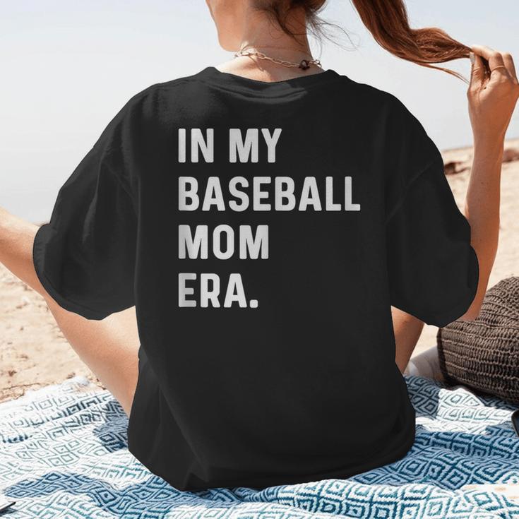 In My Baseball Mom Era Son Baseball Player Pitcher Catcher Women's T-Shirt Back Print In My Baseball Mom Era Son Baseball Player Pitcher Catcher Women's T-Shirt Back Print