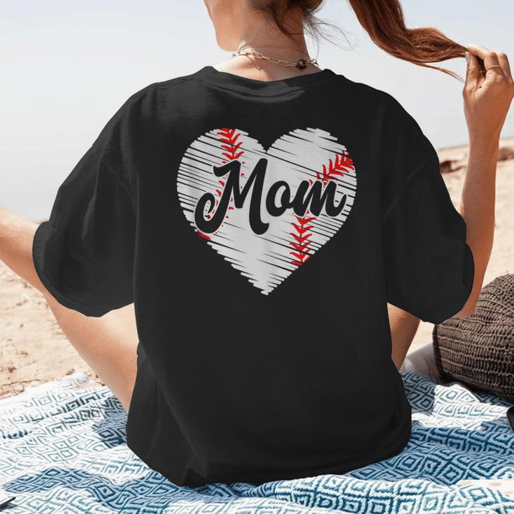 Baseball Mom Heart Mother's Day Mom Grandma Mama Boys Girls Women's T-Shirt Back Print Baseball Mom Heart Mother's Day Mom Grandma Mama Boys Girls Women's T-Shirt Back Print