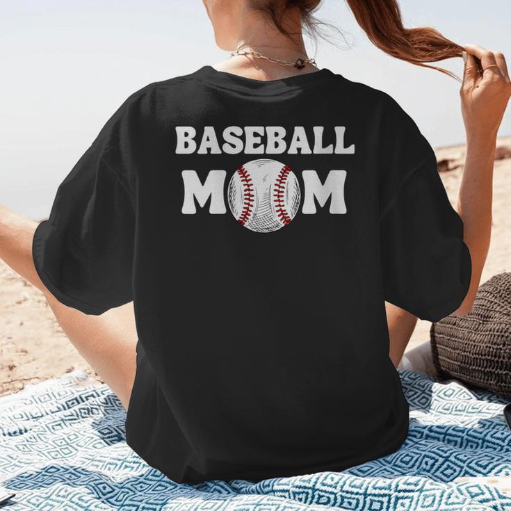 Baseball MOM Mother's Day Baseball Game Cheer Mom Women's T-Shirt Back Print Baseball MOM Mother's Day Baseball Game Cheer Mom Women's T-Shirt Back Print