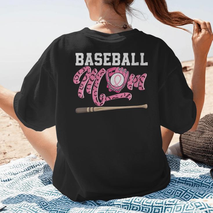 Baseball Mom Pink Ribbon Breast Cancer Awareness Fighters Women's T-Shirt Back Print Baseball Mom Pink Ribbon Breast Cancer Awareness Fighters Women's T-Shirt Back Print