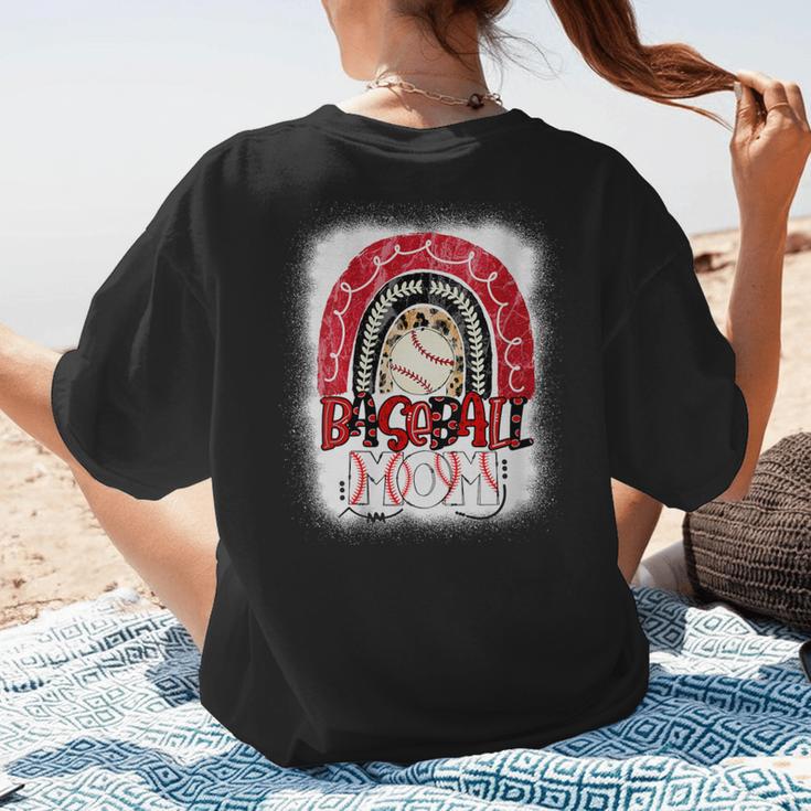 Baseball Mom Rainbow Boho Mommy Women's T-Shirt Back Print Baseball Mom Rainbow Boho Mommy Women's T-Shirt Back Print