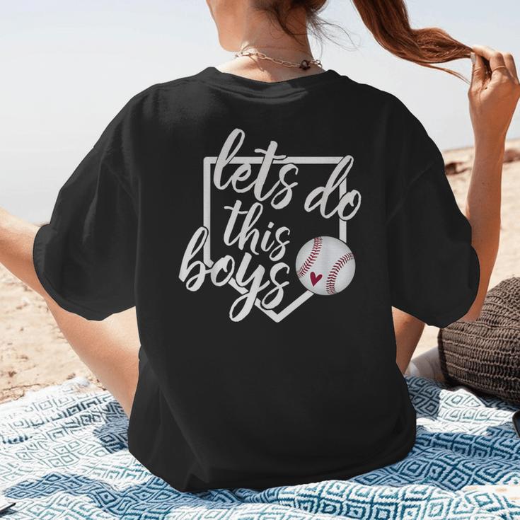 Baseball Mom Shirt Baseball Let's Do This Boys Women's T-Shirt Back Print Baseball Mom Shirt Baseball Let's Do This Boys Women's T-Shirt Back Print