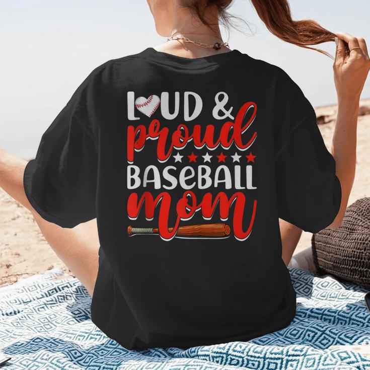 Baseball Mom Sport Mommy Baseball Mama Mother's Day Women's T-Shirt Back Print