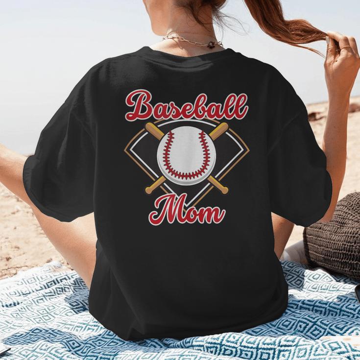 Baseball Mom T-Ball Mom Little League Mom Apparel Women's T-Shirt Back Print