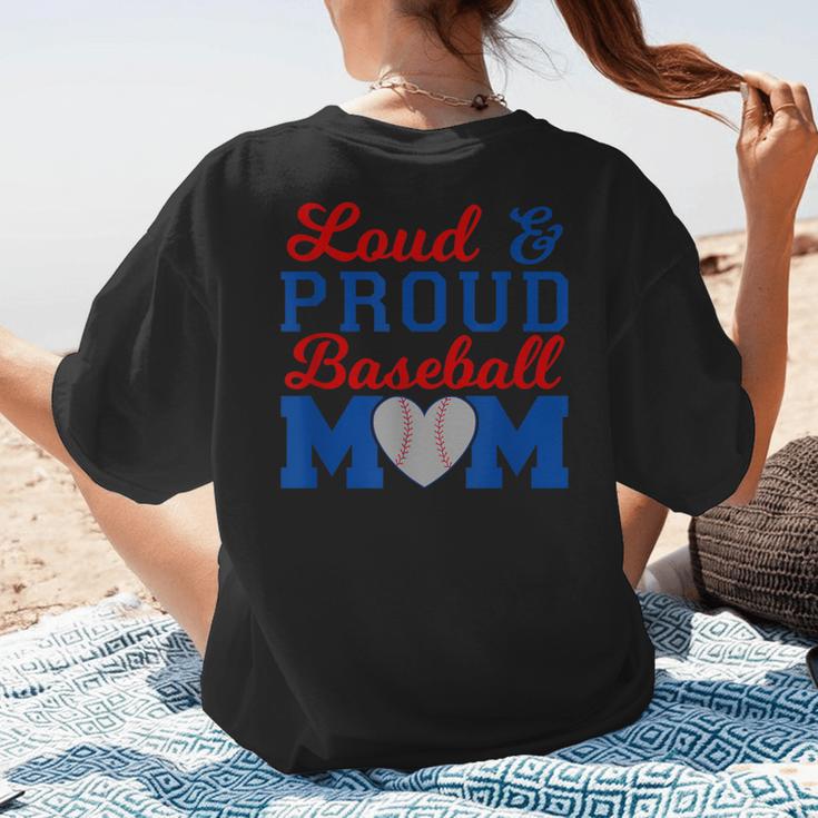 Baseball Mom Tee Loud & Proud Baseball Mom Women's T-Shirt Back Print Baseball Mom Tee Loud & Proud Baseball Mom Women's T-Shirt Back Print