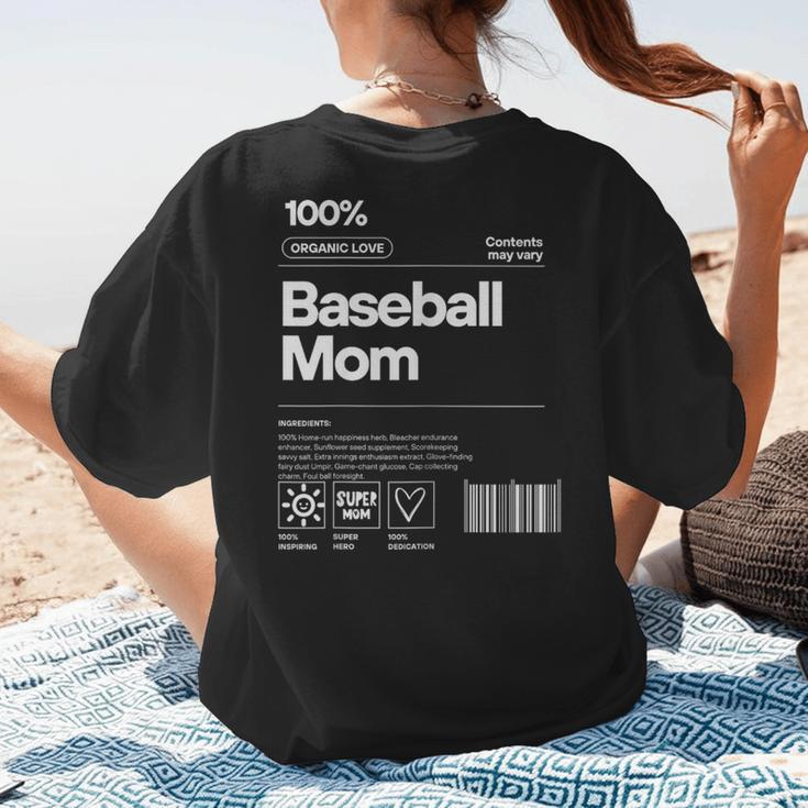 Baseball Mom Graphic Tees For Women Women's T-Shirt Back Print Baseball Mom Graphic Tees For Women Women's T-Shirt Back Print