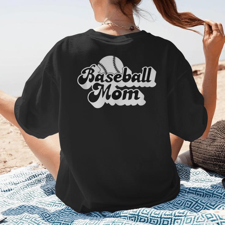 Baseball Mom Vintage Team Swag Women's T-Shirt Back Print Baseball Mom Vintage Team Swag Women's T-Shirt Back Print