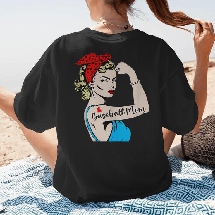 Baseball Mom Woman Baseball Sport Lover Women's T-Shirt Back Print Baseball Mom Woman Baseball Sport Lover Women's T-Shirt Back Print