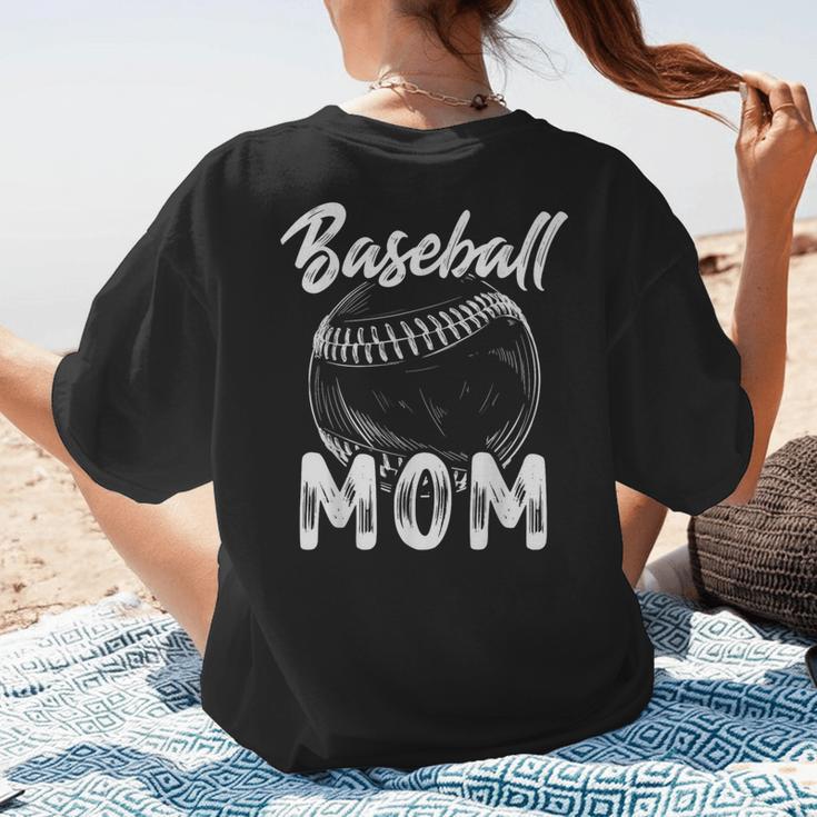 Baseball Mom For Women Family Matching Players Team Mommy Women's T-Shirt Back Print