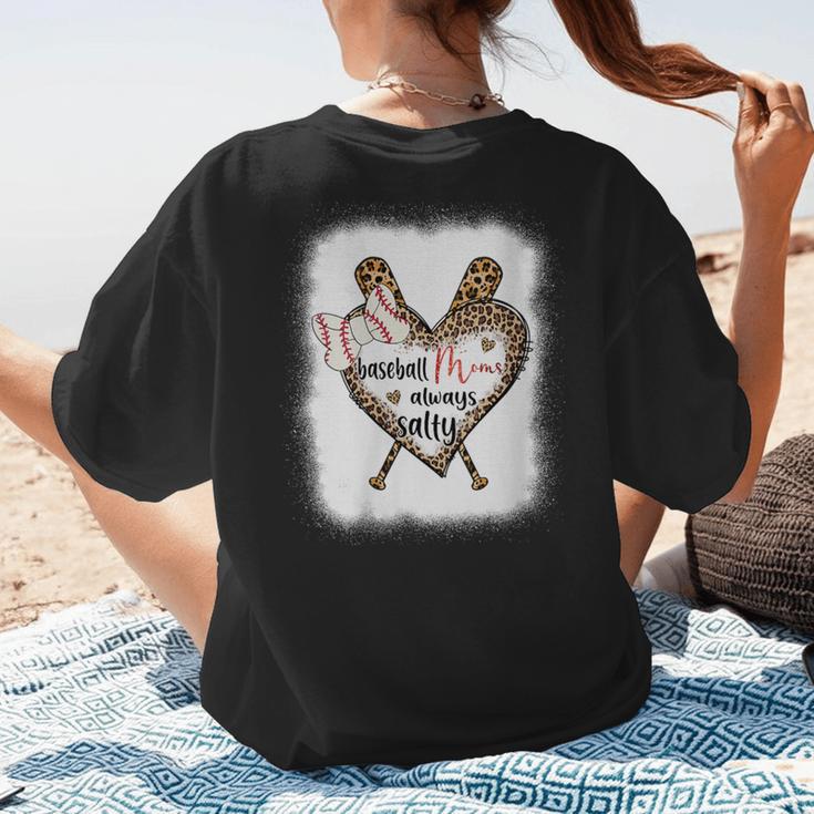 Baseball Moms Always Salty Mommy Women's T-Shirt Back Print