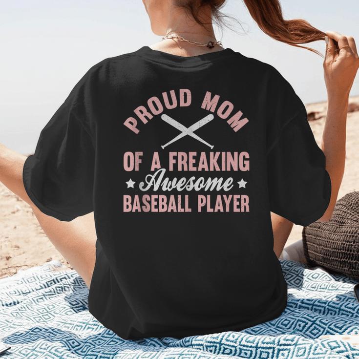 Baseball Player Pitcher Catcher Baseball Mom Mother Women's T-Shirt Back Print Baseball Player Pitcher Catcher Baseball Mom Mother Women's T-Shirt Back Print