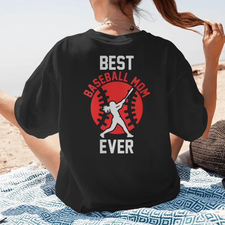 Best Baseball Mom Ever Baseball Women's T-Shirt Back Print