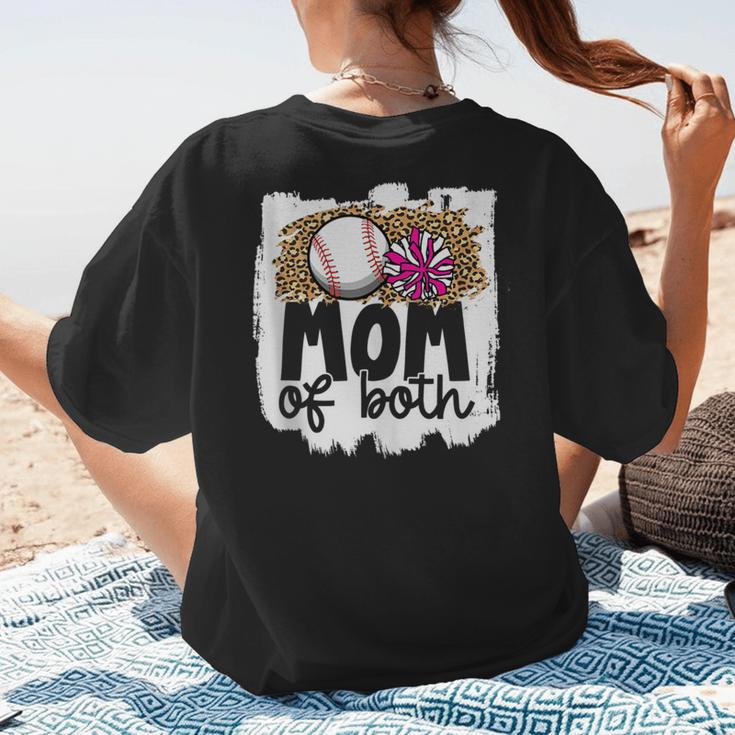 Cheer Baseball Mom Of Both Baseball And Cheer Mother Women's T-Shirt Back Print
