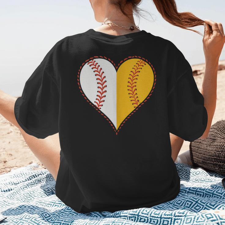 Cute Love Baseball Fast Pitch Softball Heart Baseball Mom Women's T-Shirt Back Print Cute Love Baseball Fast Pitch Softball Heart Baseball Mom Women's T-Shirt Back Print