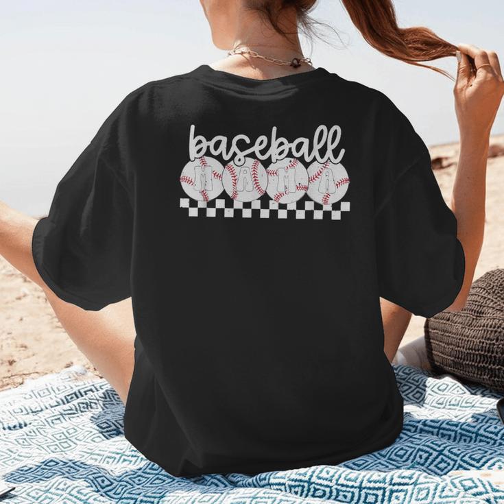 Cute Sports Baseball Mom Game Day Women's T-Shirt Back Print Cute Sports Baseball Mom Game Day Women's T-Shirt Back Print