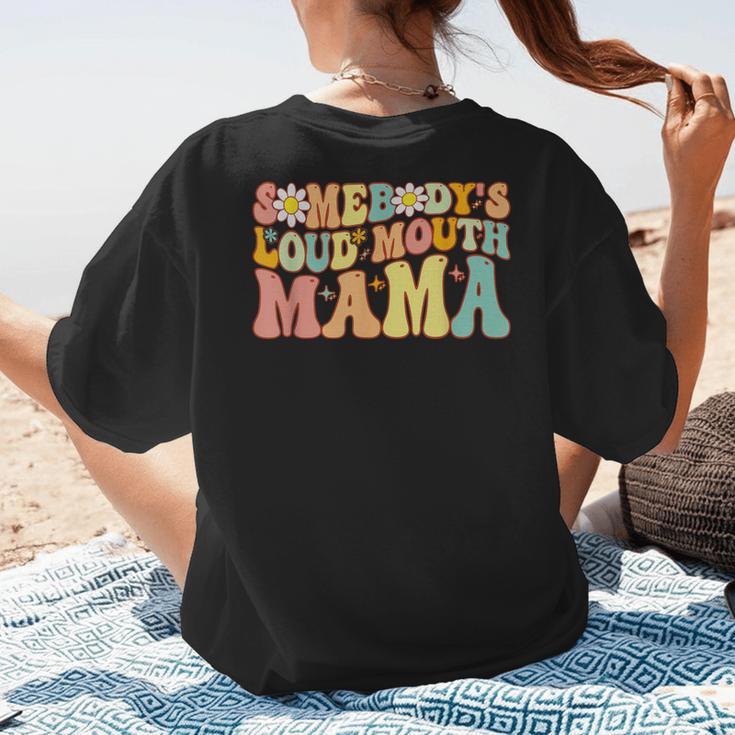 Groovy Somebody's Loud Mouth Mama Baseball Mom Mother's Day Women's T-Shirt Back Print Groovy Somebody's Loud Mouth Mama Baseball Mom Mother's Day Women's T-Shirt Back Print