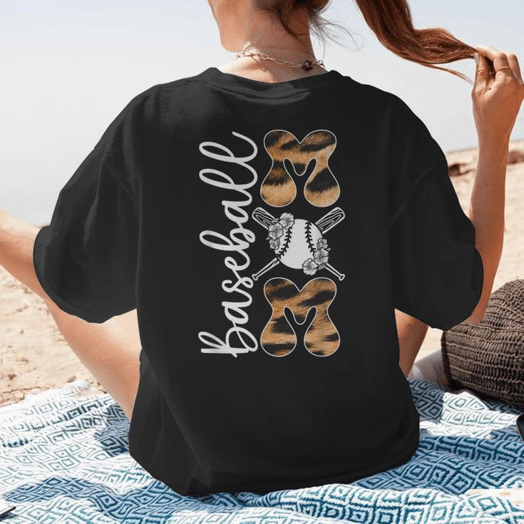 Happy Mother's Day Baseball Mom Leopard Softball Lover Women's T-Shirt Back Print Happy Mother's Day Baseball Mom Leopard Softball Lover Women's T-Shirt Back Print