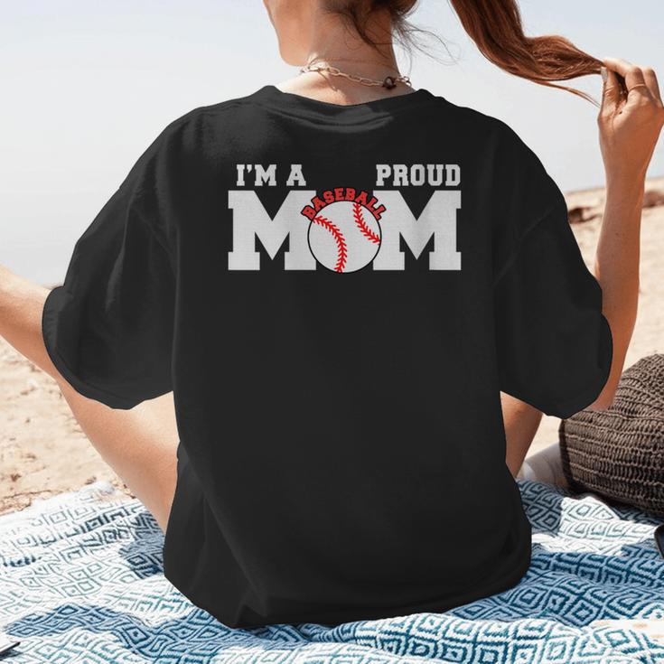 I'm A Proud Mom Baseball Mom Women's T-Shirt Back Print I'm A Proud Mom Baseball Mom Women's T-Shirt Back Print