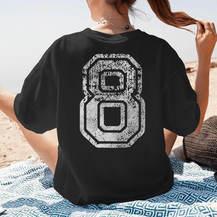 Jersey Number 8 Eight T-Shirt Football Number Baseball Mom Women's T-Shirt Back Print Jersey Number 8 Eight T-Shirt Football Number Baseball Mom Women's T-Shirt Back Print