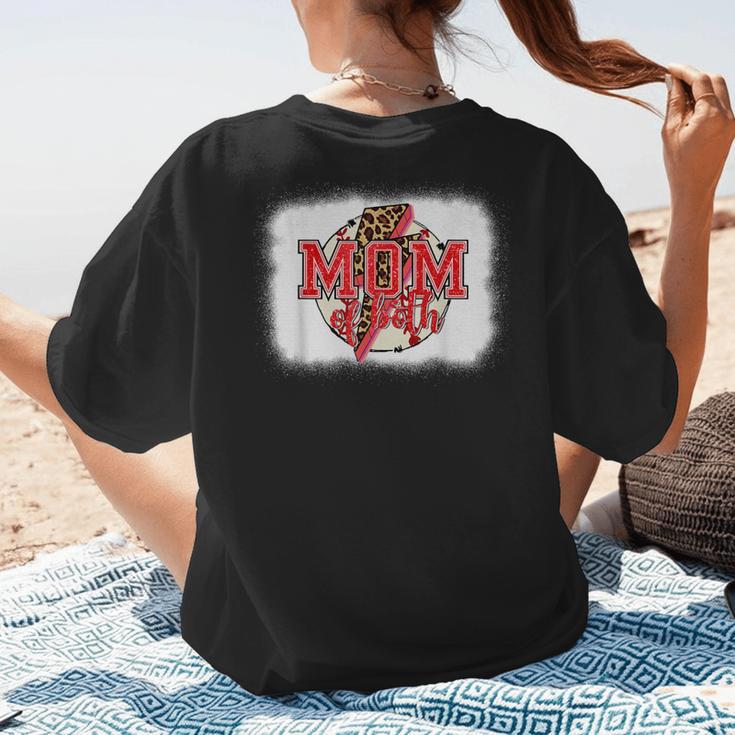 Mom Of Both Baseball Mom Mommy Women's T-Shirt Back Print