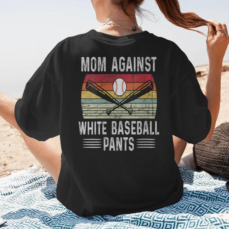 Moms Against Baseball Pants Mothers Baseball Mom Women's T-Shirt Back Print Moms Against Baseball Pants Mothers Baseball Mom Women's T-Shirt Back Print