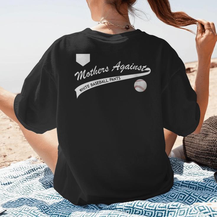 Mothers Against Baseball Pants Baseball Mom Women's T-Shirt Back Print Mothers Against Baseball Pants Baseball Mom Women's T-Shirt Back Print