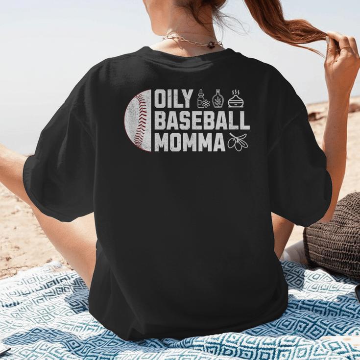 Oily Baseball Momma Essential Oils Meme For Oils Mom Women's T-Shirt Back Print Oily Baseball Momma Essential Oils Meme For Oils Mom Women's T-Shirt Back Print