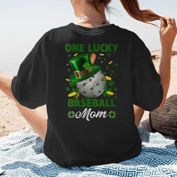One Lucky Baseball Mom St Patricks Day One Lucky Mom Women Women's T-Shirt Back Print