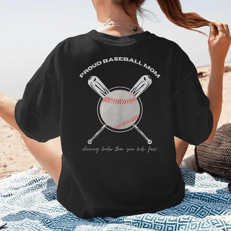 PROUD BASEBALL MOM Women's T-Shirt Back Print