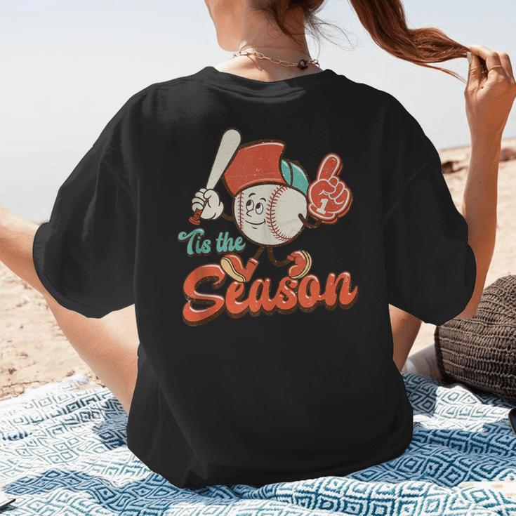 Retro Tis The Season Baseball Mom Baseball Lover Boys Kids Women's T-Shirt Back Print Retro Tis The Season Baseball Mom Baseball Lover Boys Kids Women's T-Shirt Back Print