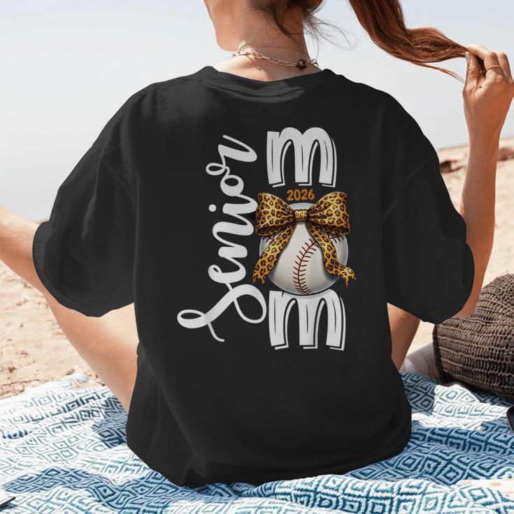 Senior Baseball Mom Class Of 2026 Player Graduation Grad Women's T-Shirt Back Print