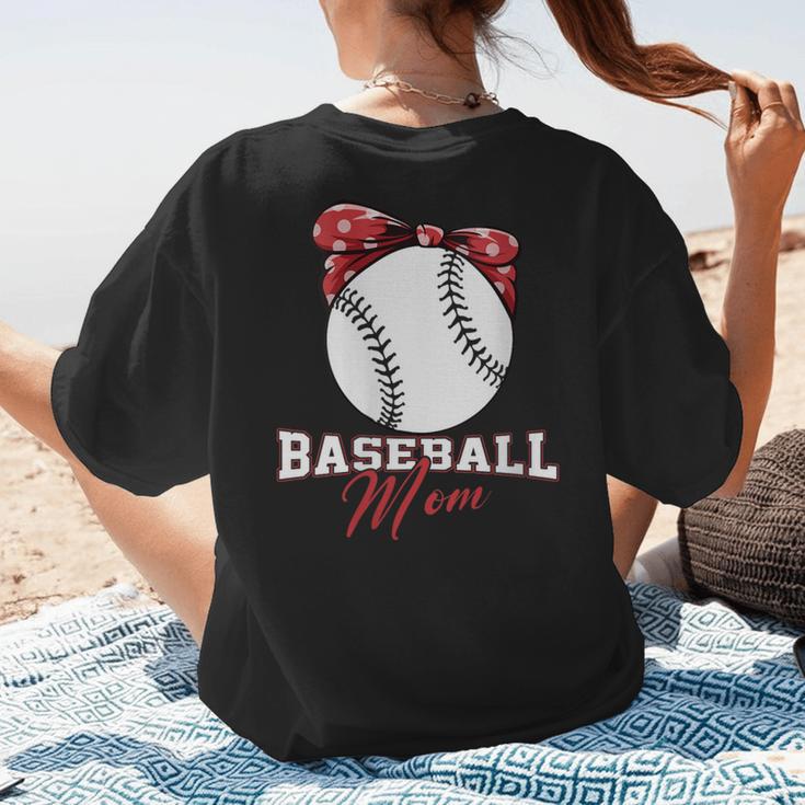 Softball Baseball Mom Floral Tee Mother's Day Women's T-Shirt Back Print Softball Baseball Mom Floral Tee Mother's Day Women's T-Shirt Back Print