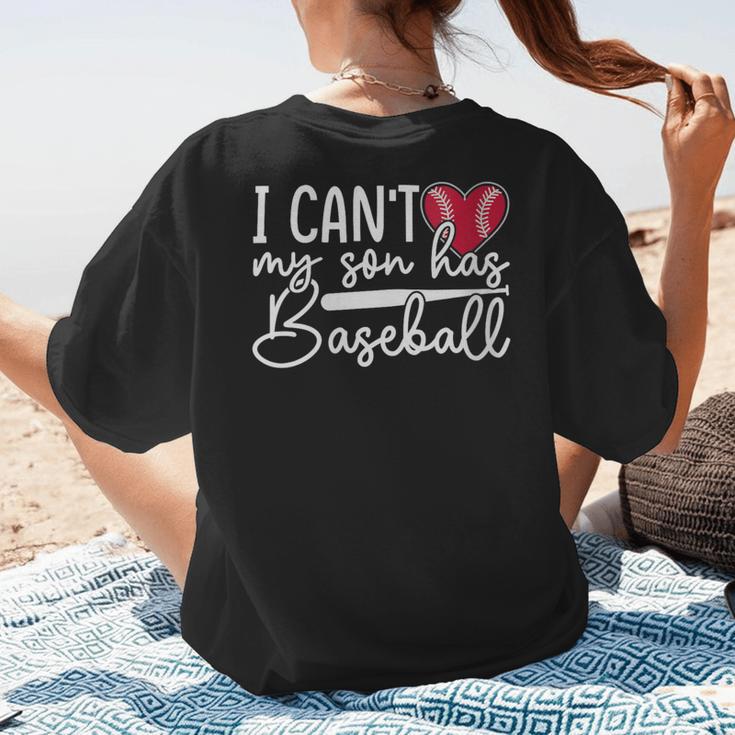 My Son Has Baseball Sports Player Baseball Mom Women Women's T-Shirt Back Print My Son Has Baseball Sports Player Baseball Mom Women Women's T-Shirt Back Print
