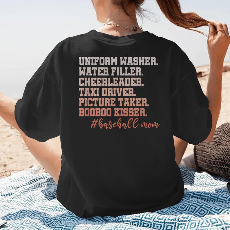 Uniform Washer Water Filler Cheerleader Baseball Mom Women's T-Shirt Back Print