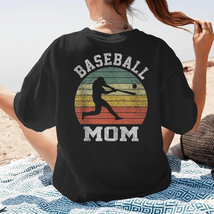 Vintage Baseball Mom Baseball Lover Women's T-Shirt Back Print