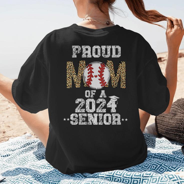 Womens Proud Mom Of a 2024 Senior Class Of 2024 Baseball Mom Women's T-Shirt Back Print Womens Proud Mom Of a 2024 Senior Class Of 2024 Baseball Mom Women's T-Shirt Back Print