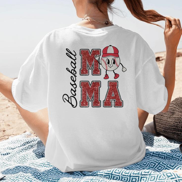 Baseball Mama Baseball Mom Game Day Senior Night Women's T-Shirt Back Print Baseball Mama Baseball Mom Game Day Senior Night Women's T-Shirt Back Print