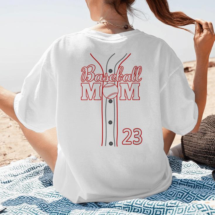 Baseball Mom 23 Number 23 Jersey Team Numbered Jersey Women's T-Shirt Back Print Baseball Mom 23 Number 23 Jersey Team Numbered Jersey Women's T-Shirt Back Print