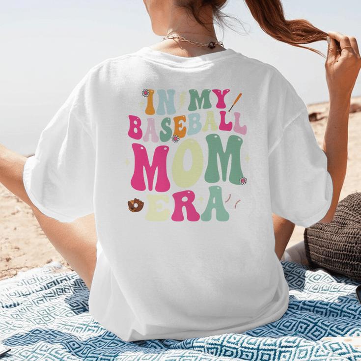 In My Baseball Mom Era Baseball Mama Premium Women's T-Shirt Back Print