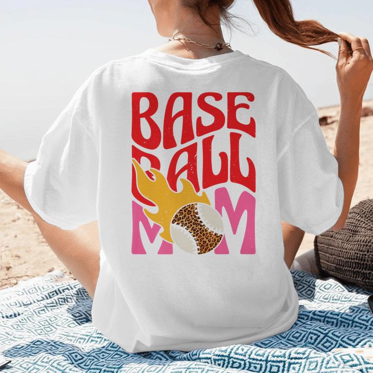 Baseball Mom Game Day Trendy Pink Leopard Mama Premium Women's T-Shirt Back Print Baseball Mom Game Day Trendy Pink Leopard Mama Premium Women's T-Shirt Back Print