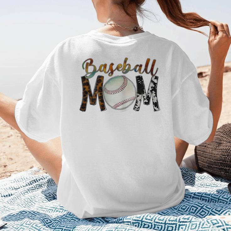 Baseball Mom Mama Mother Women's T-Shirt Back Print Baseball Mom Mama Mother Women's T-Shirt Back Print