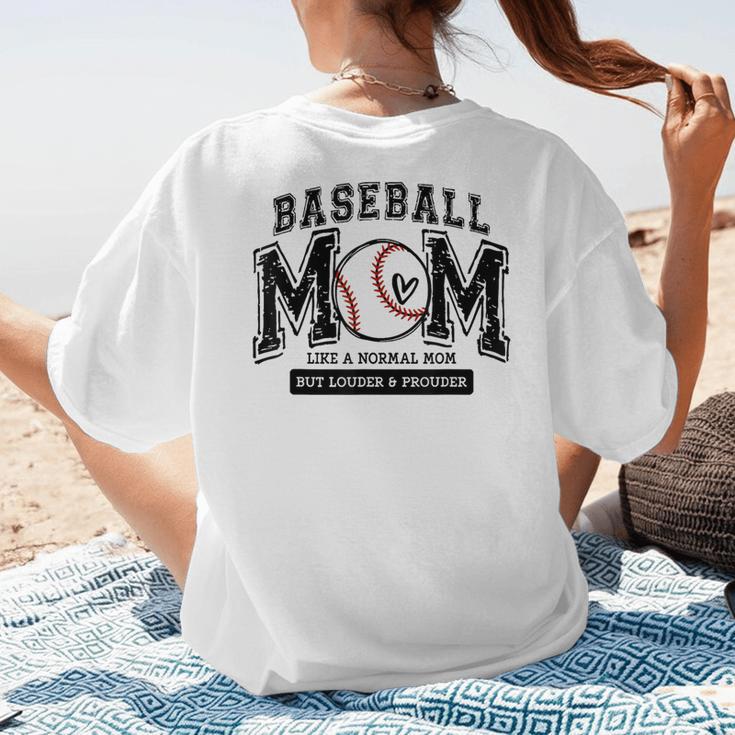 Baseball Mom Shirt Baseball Mama Loud And Proud Women's T-Shirt Back Print Baseball Mom Shirt Baseball Mama Loud And Proud Women's T-Shirt Back Print