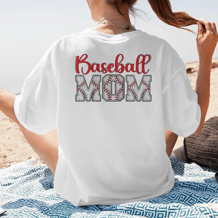 Baseball Mom Sporty Humor Raglan Baseball Tee Women's T-Shirt Back Print Baseball Mom Sporty Humor Raglan Baseball Tee Women's T-Shirt Back Print