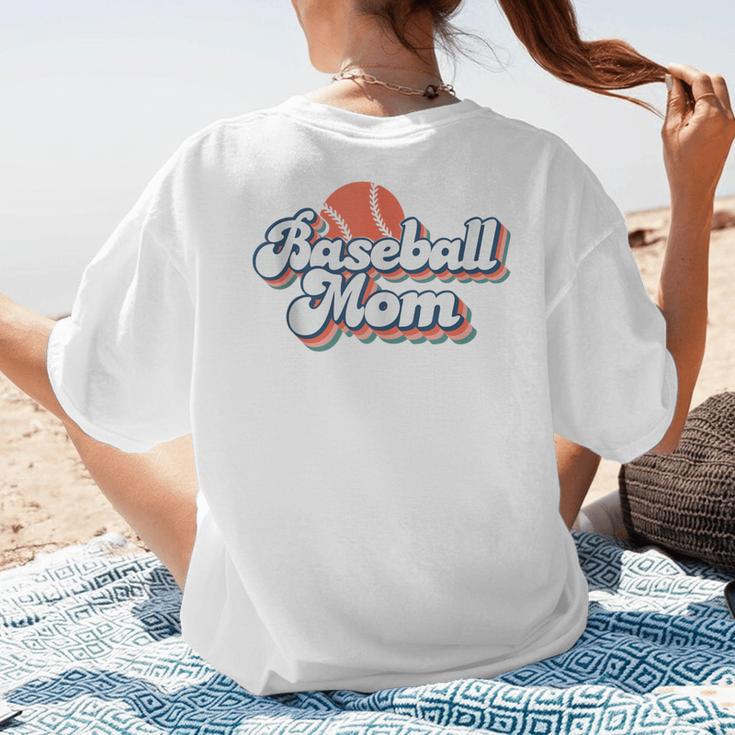 Baseball Mom And Sweet For Moms Vintage Font Women's T-Shirt Back Print Baseball Mom And Sweet For Moms Vintage Font Women's T-Shirt Back Print