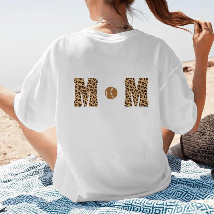 Loud And Proud Baseball Mom Leopard Mama Loves Women's T-Shirt Back Print Loud And Proud Baseball Mom Leopard Mama Loves Women's T-Shirt Back Print