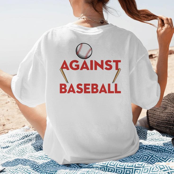 Mom Against Baseball Pants Shirt Baseball Mom Women's T-Shirt Back Print Mom Against Baseball Pants Shirt Baseball Mom Women's T-Shirt Back Print