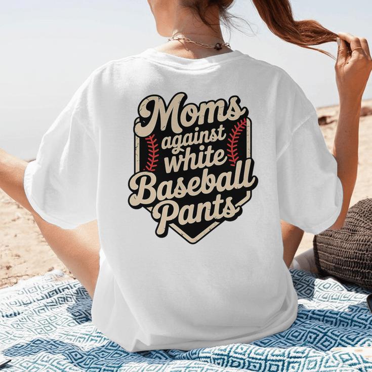 Moms Against Baseball Pants Baseball Mom Premium Tri-Blend Women's T-Shirt Back Print