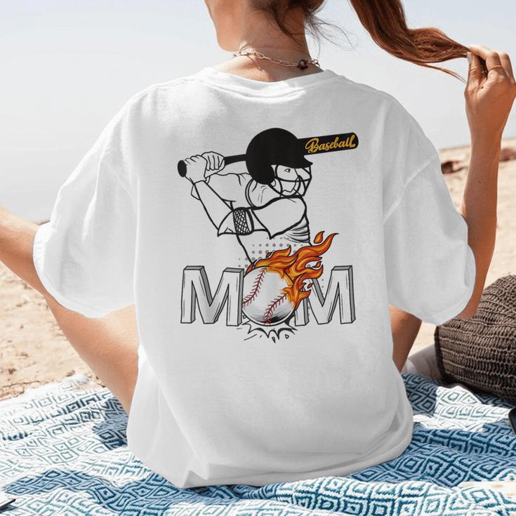 Proud Baseball MOM Sports & Softball Nostalgia Women's T-Shirt Back Print Proud Baseball MOM Sports & Softball Nostalgia Women's T-Shirt Back Print